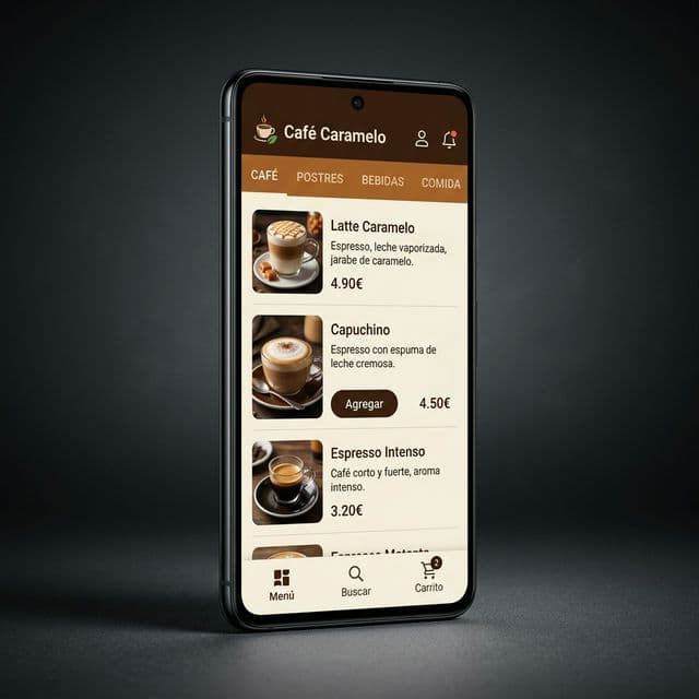 POS Digital Menu Mockup